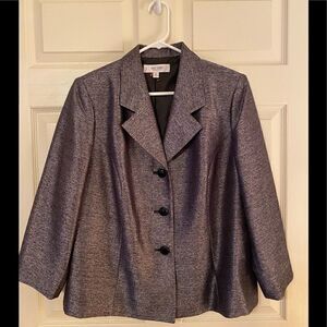 Jones studio black silver gray career jacket